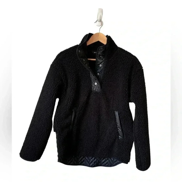 Athleta Tops Athleta Cozy Sherpa Snap Sweatshirt Black Size XS Pockets - Picture 10 of 12